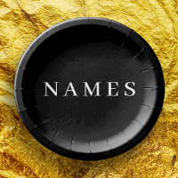 Eenvoudig zwart, aangepaste Jouw naam toevoegen el