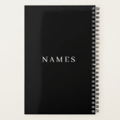 Eenvoudig zwart, aangepaste Jouw naam toevoegen el Planner (Achterkant)