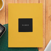 Eenvoudig zwart, aangepaste Jouw naam toevoegen el Sticker