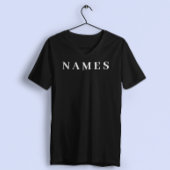 Eenvoudig zwart, aangepaste Jouw naam toevoegen el T-shirt