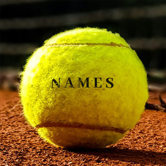 Eenvoudig zwart, aangepaste Jouw naam toevoegen el Tennisballen