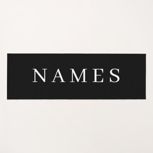 Eenvoudig zwart, aangepaste Jouw naam toevoegen el Yogamat (Voorkant (horizontaal))