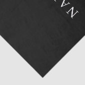 Eenvoudig zwart, aangepaste Jouw naam toevoegen Tissuepapier (Detail)