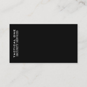 Eenvoudig zwart, beveiligingsservice visitekaartje