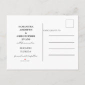 Eenvoudig zwart en gouden foto's opslaan Datum Aankondigingskaart (Achterkant)