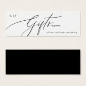 Eenvoudig 'zwart' en 'wit' modern weddenschap mini visitekaartjes (Voorkant /achterkant)