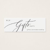 Eenvoudig 'zwart' en 'wit' modern weddenschap mini visitekaartjes (Voorkant)