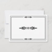 Eenvoudig Zwart en Wit sparen de Kaart van de Datu (Achterkant)