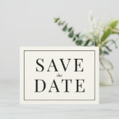 Eenvoudig Zwart en Wit sparen de Kaart van de Datu (Staand voorkant)