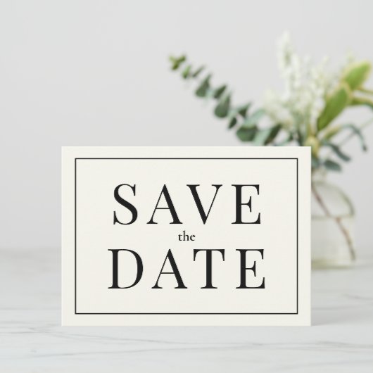 Eenvoudig Zwart en Wit sparen de Kaart van de Datu (Staand voorkant)