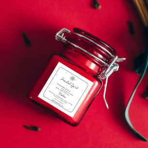 Eenvoudig zwart en wit Voeg uw Logo-kaarsscript to Vierkante Sticker