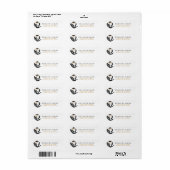 Eenvoudig zwart gouden kapsalon logo retouradres etiket (Full Sheet)