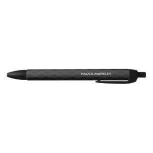 Eenvoudig zwart grijs modern monogram patroon zwarte inkt pen