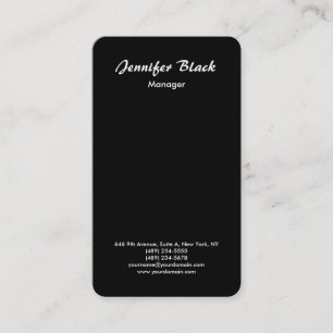 Eenvoudig zwart handschrift minimalistisch modern visitekaartje