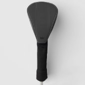 Eenvoudig zwart lederen afbeelding print op maat m golfheadcover (Voorkant)