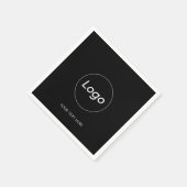 Eenvoudig zwart Logo Servet (Hoek)
