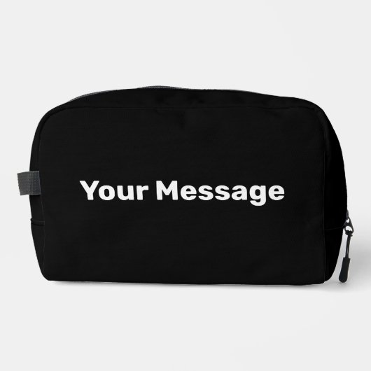 Eenvoudig Zwart met Wit Uw Sjabloon van het Berich Toilettasje (Voorkant)