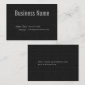 Eenvoudig zwart metaal visitekaartje (Voorkant / Achterkant)
