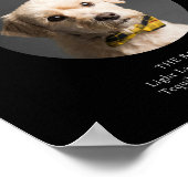 Eenvoudig Zwart Modern Animal Signature Drink Teke Poster (Hoek)