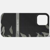 Eenvoudig zwart modern blad Case-Mate iPhone case (Achterkant (horizontaal))