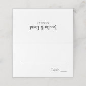 Eenvoudig zwart monogram gevouwen bruiloft (Buitenkant ongevouwen)