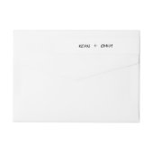 Eenvoudig zwart op wit modern Casual Script Wedden (Achterkant)