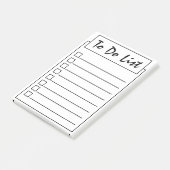 Eenvoudig zwart op wit om lijst te doen post-it® notes (Schuin)