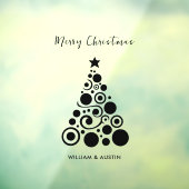 Eenvoudig zwart prettig kerstfeest zakelijk kantoo raamsticker (Vel 3)