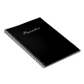 Eenvoudig zwart schrijfblad, speciaal aangepast  notitieboek (Rechterzijde)
