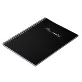 Eenvoudig zwart schrijfblad, speciaal aangepast  notitieboek (Linkerzijde)