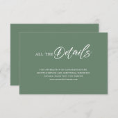 Eenvoudig zwart script op groen lijnmateriaal op p kaart (Voorkant / Achterkant)