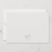 Eenvoudig zwart script zwart witbruiloft bedankkaart (Achterkant)