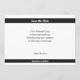 Eenvoudig zwart Stropdas, bespaart de Dates Save The Date