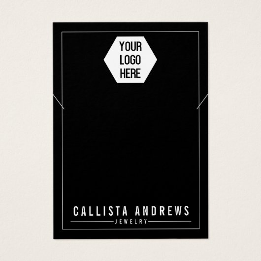 Eenvoudig zwart voeg uw Logo Kaart voor beeldscher (Voorkant)