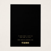 Eenvoudig zwart, voeg uw Logo-oorstkaart toe Visitekaartje (Achterkant)