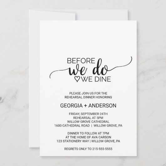 Eenvoudig zwart voor we een repetitie doen kaart (Voorkant)