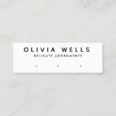 Eenvoudig zwart, wit, 3-eenhoorbaar beeldscherm mini visitekaartje (Voorkant)