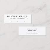 Eenvoudig zwart, wit, 3-eenhoorbaar beeldscherm mini visitekaartje (Voorkant / Achterkant)