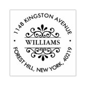 Eenvoudig zwart-wit , aangepast retouradres 	rubberstempel (Afrduk)