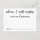 Eenvoudig Zwart-wit Advies & Well Wishes (Voorkant)