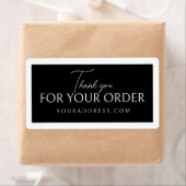 Eenvoudig zwart-wit bedank stickerontwerp etiket (Insitu)