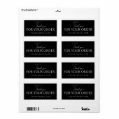 Eenvoudig zwart-wit bedank stickerontwerp etiket (Full Sheet)