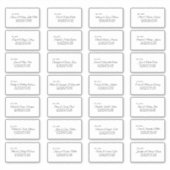 Eenvoudig zwart-wit calligrafie-gastlabel sticker (Voorkant)