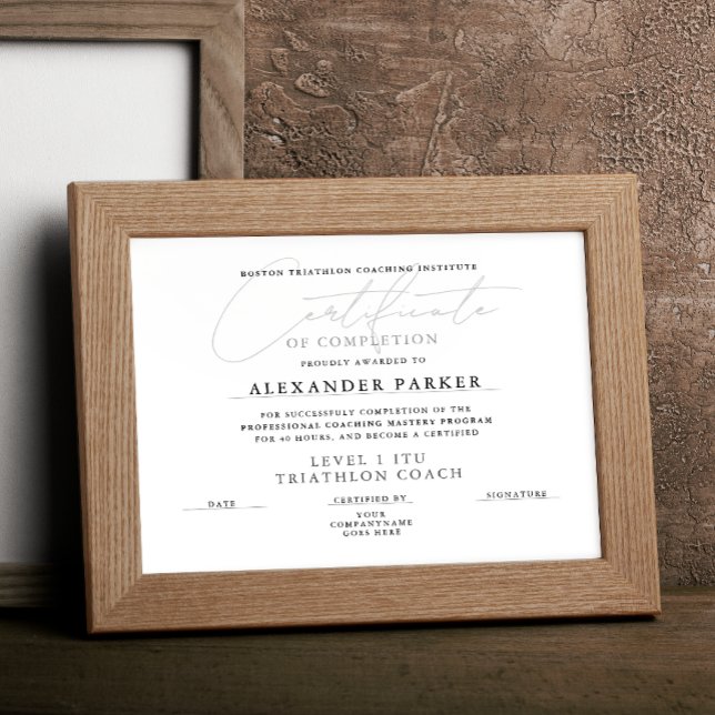 Eenvoudig zwart-wit certificaat Afstuderen (Creator heeft geüpload)