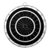 Eenvoudig zwart wit dartboard dartbord (Voorkant)