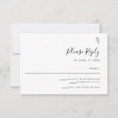 Eenvoudig zwart-wit elegant script: antwoord (Voorkant)