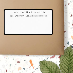 Eenvoudig zwart-wit en eenvoudig zwart-wit etiket