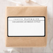 Eenvoudig zwart-wit en eenvoudig zwart-wit etiket (Insitu)