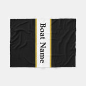 Eenvoudig zwart wit en goud met naam van tas fleece deken (Voorkant (Horizontaal))