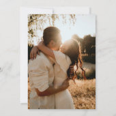 Eenvoudig zwart wit Formele formulering 2 foto bru Kaart (Achterkant)